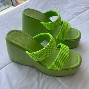 Neon Green Sandals Brand New